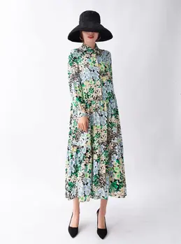 

2020 New Spring Summer New Style European Collared Floral Printed Dress zaraing vadiming sheining women female dress