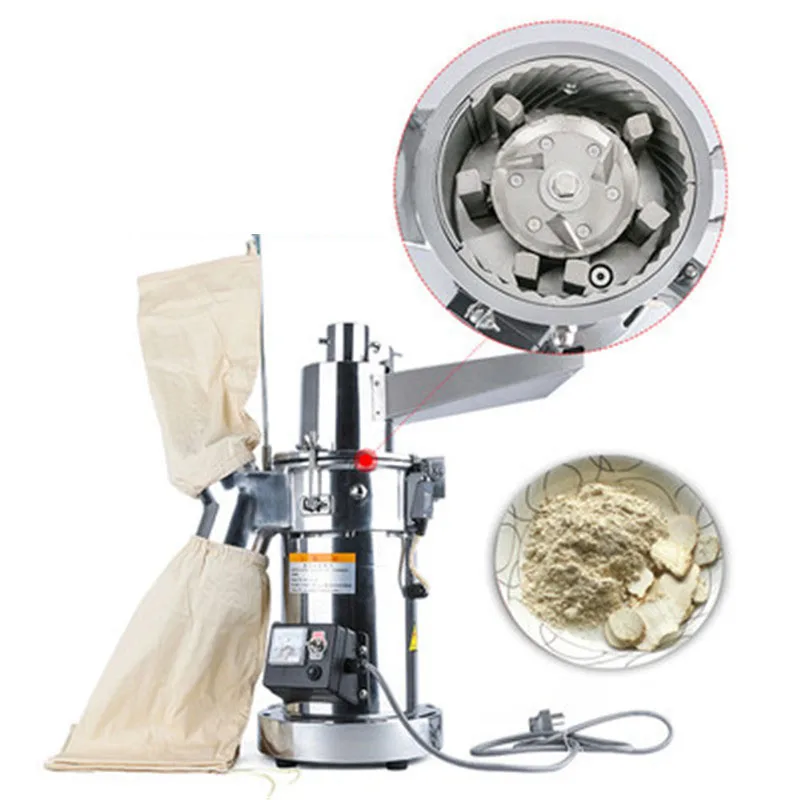 

Flow-type pulverizer commercial small Chinese herbal medicine mill home three-seven powder machine superfine grinding machine