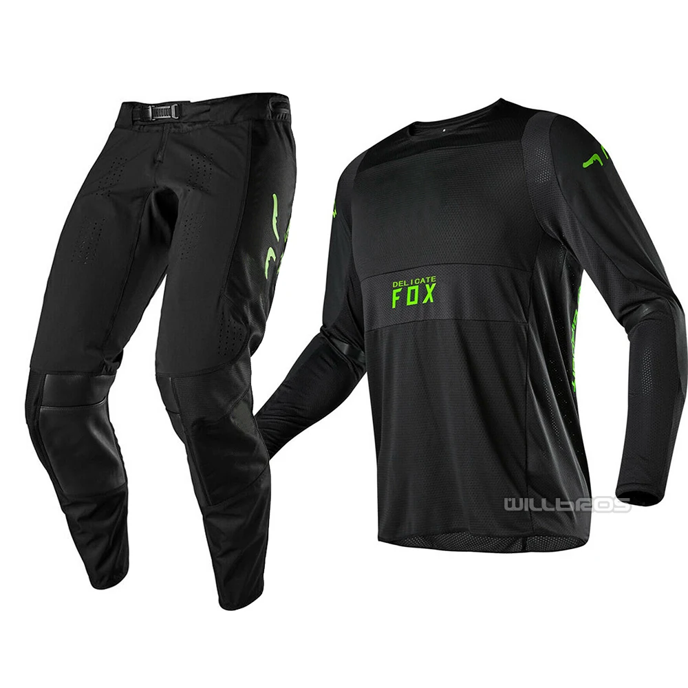 Naughty FOX MX ATV 360 Flex Air Black Jersey Pant для мотокросса MX SX внедорожный Dirt Bike Racing gear Combo