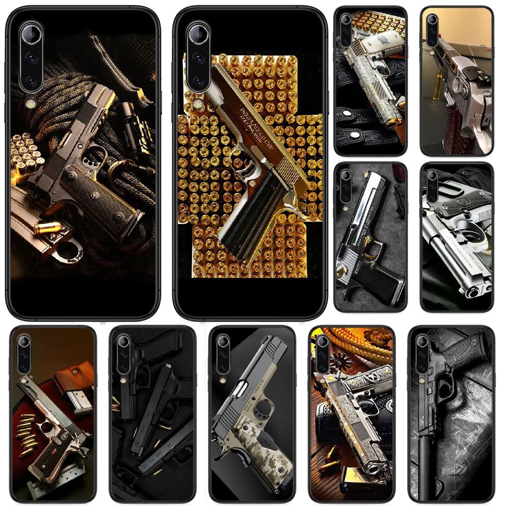 Чехол для телефона Desert Eagle 24K Gold Guns Xiaomi Mi 6 8 A1 Note3 A2 9 CC9 9T A3 MIX 2 2S 3 Lite SE Pro черный мягкий