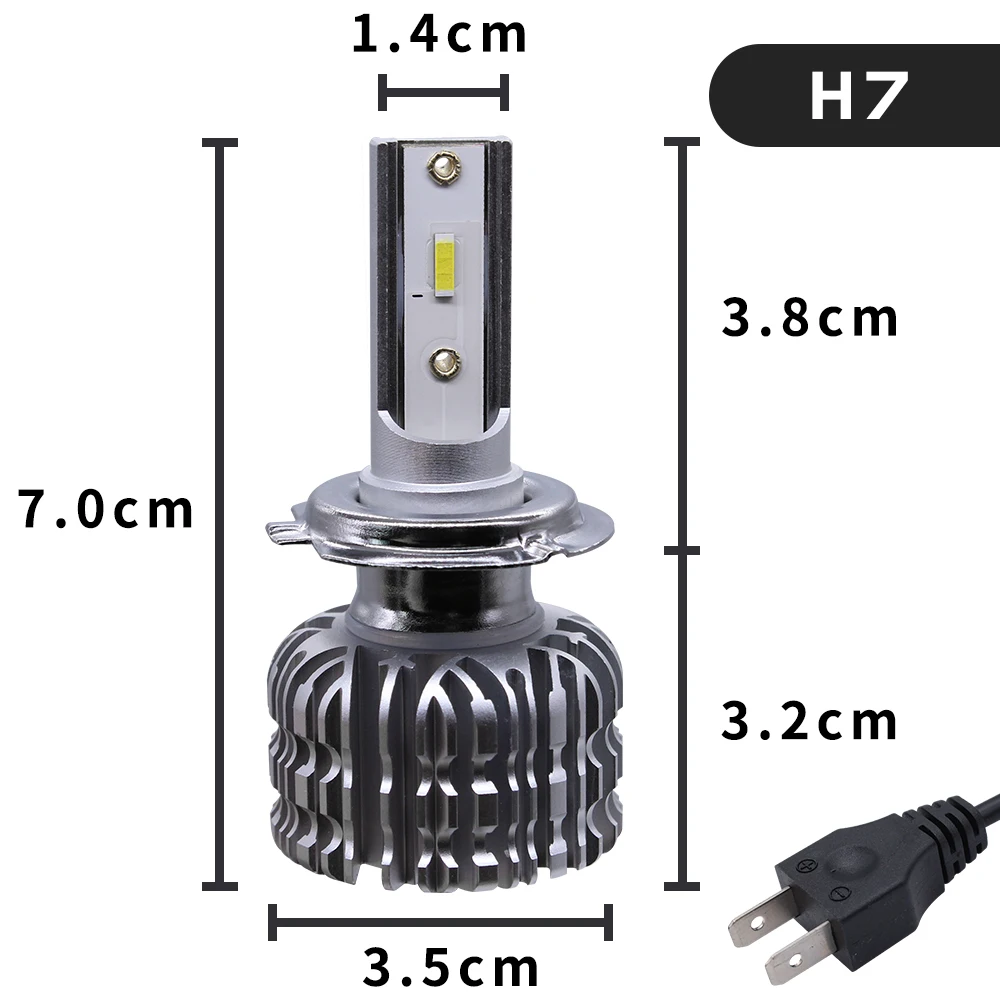 HAOSJ H4 светодиодный головной светильник лампы H7 светодиодный H11 9005 9006 50 Вт 8000LM 6500 к зэс светодиодный авто фары светодиодный светильник ing лампочка 12В противотуманный светильник