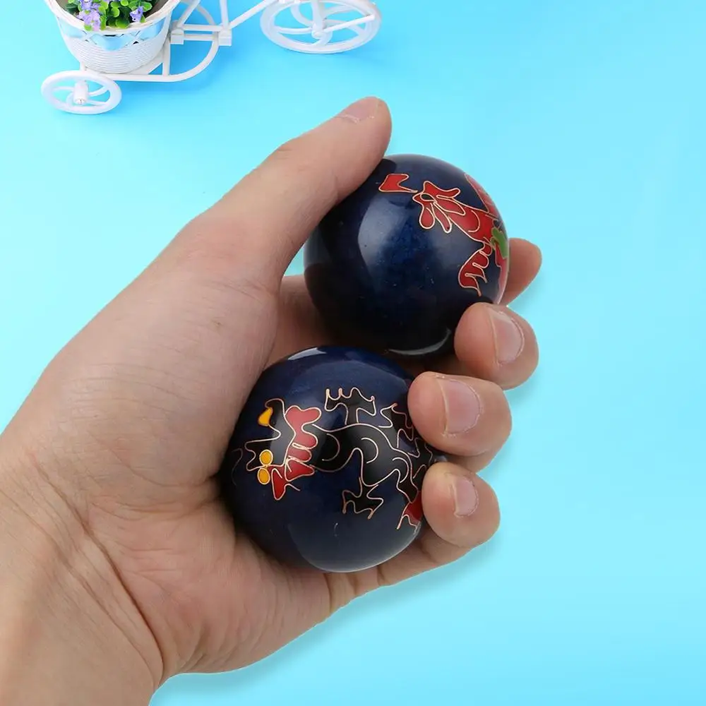 Cloisonne Health Exercise Stress Baoding Balls Yin Yang Fitness Handball Therapy Fitness B