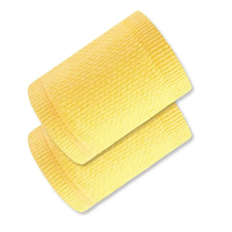 Yellow Для мужчин и женщин Красочные наручные защитная полоса спортивные подтяжки чесаный хлопок полотенце Терри Sweatproof браслет - Цвет: Yellow