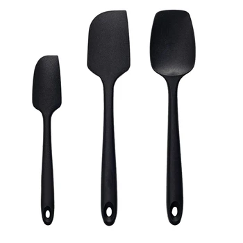 

Silicone Heat-Resistant Non-Stick Seamless One-Piece Design Blade for Cooking and Baking-Classic Black