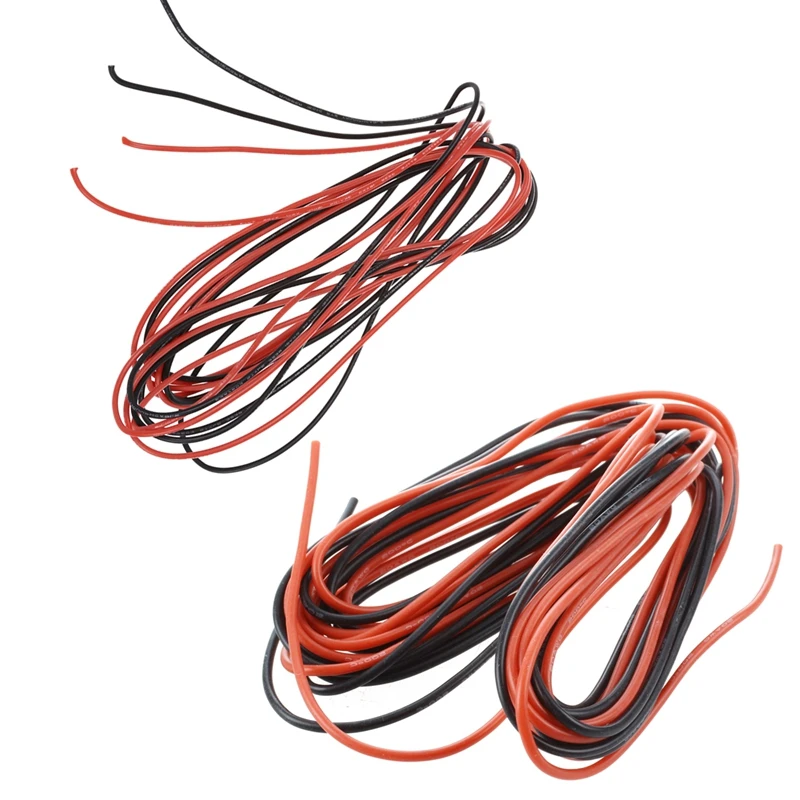 4x 3Meter 20 Gauge AWG Silicone Rubber Wire Cable Red Black Flexible + 2x 18 Bla | Обустройство дома