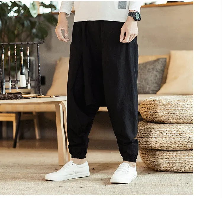 Harem Pants Men Solid Loose Casual Mens Korean Style Cotton Plus Size Sweatpants Hot Sale Male Trousers 2022 New business pants mens