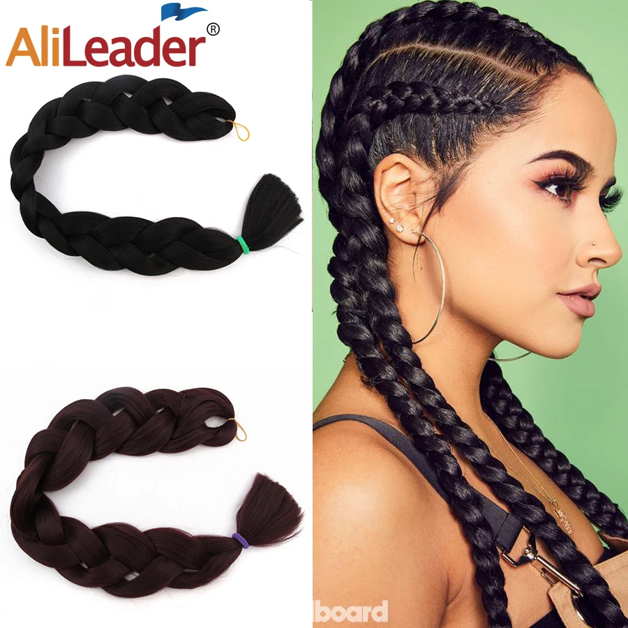 Alileader Moda Deusa Jumbo Sintético Trança Penteados 82Nch 165G Longo Tranças Caixa De Crochê Cabelo Pré Esticado Expressão| | - Aliexpress