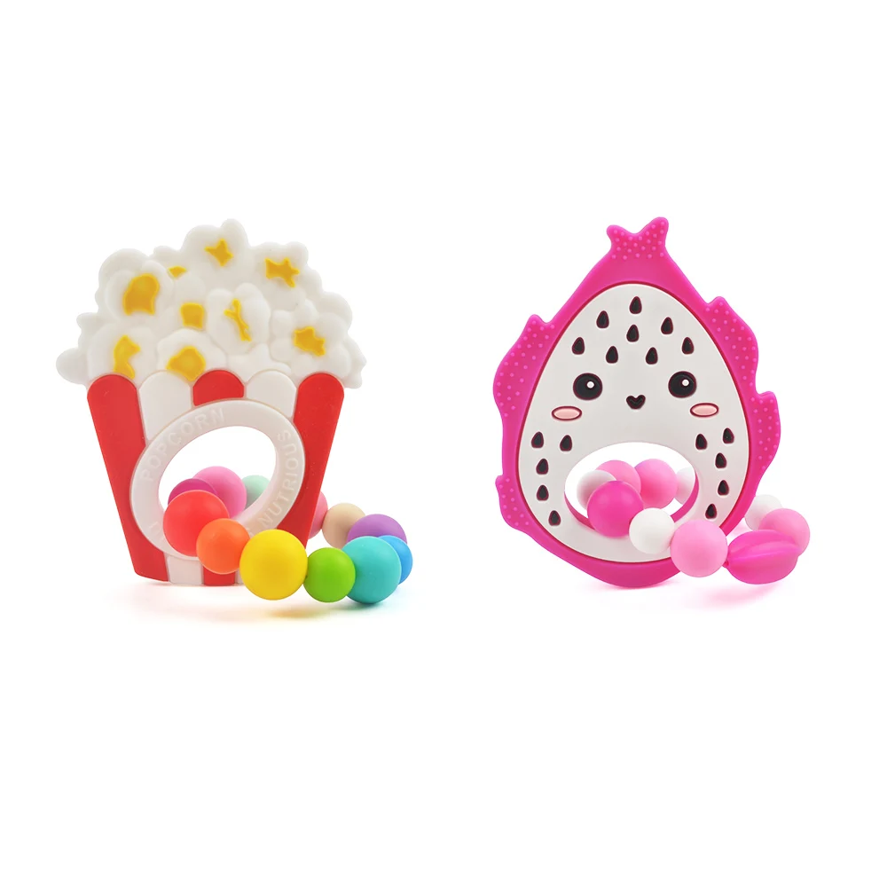 LOFCA Popcorn силиконовые соски зажимы цепь силиконовый Прорезыватель для зубов соска цепь для кормления младенцев Дети жевательные игрушки