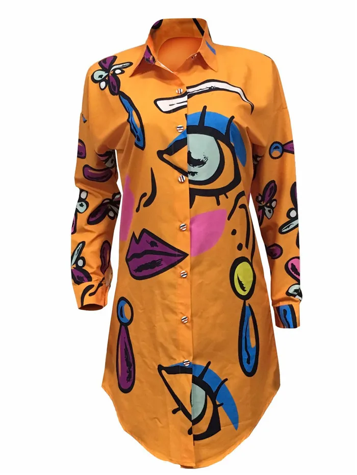 Африканская одежда, женское платье Bazin Biche в африканском стиле, Повседневная Свободная блузка с принтом и длинным рукавом, модная оригинальная розовая, белая, оранжевая - Цвет: Оранжевый