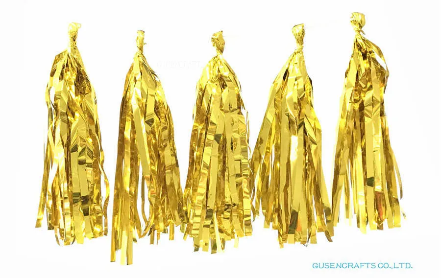 5pcs Shiny Gold 1 комплект смешанные DIY тонкая глянцевая бумага Гирлянда для Свадьбы Дети Единорог День Рождения украшения детский душ сувениры - Цвет: 5pcs Shiny Gold