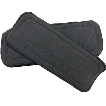 

[LilBit] 1Pcs Reusable Washable 5Layers Bamboo Charcoal Inserts Boosters Liners For Real Pocket Cloth Nappy Size:35*13.5cm