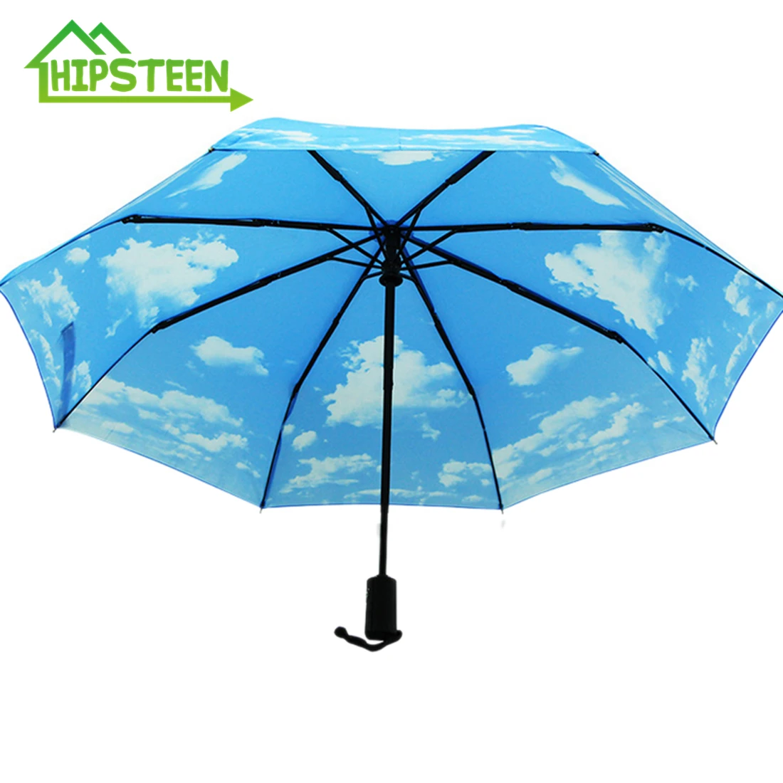Brazilian Flag Automatic Tri-Fold Umbrella Parasol Sun Umbrella Sunshade 
