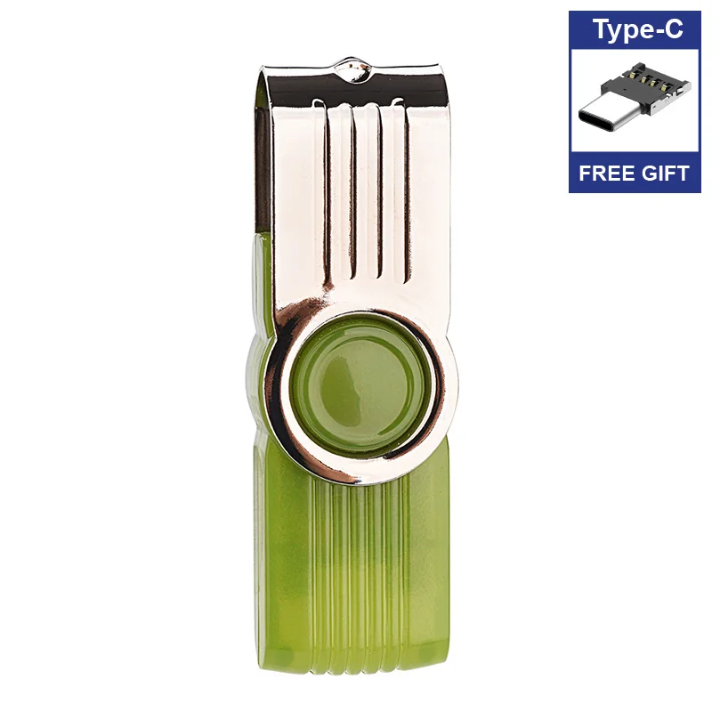 Подарочный адаптер type-C, цветная usb-флешка, Вращающаяся ручка, 8 ГБ, 16 ГБ, 32 ГБ, 64 ГБ, 128 ГБ, 256 ГБ, usb-накопитель, u-диск