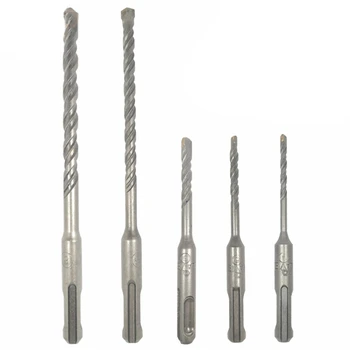 

New 5Pcs/Set Sds Plus Shank Hammer Impact Drill Bit Slot Tip 4 5 6 8Mm Electric Hammer Drill Bits Rotary Concrete Masonry