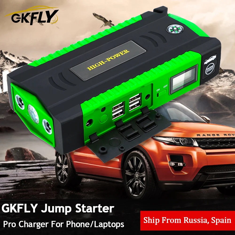 GKFLY Super Power Starting Device 12V 600A Car Jump Starter Power Bank Car Charger Car Battery Booster For Petrol Diesel Auto|starter 12v|battery starterstarting device - AliExpress