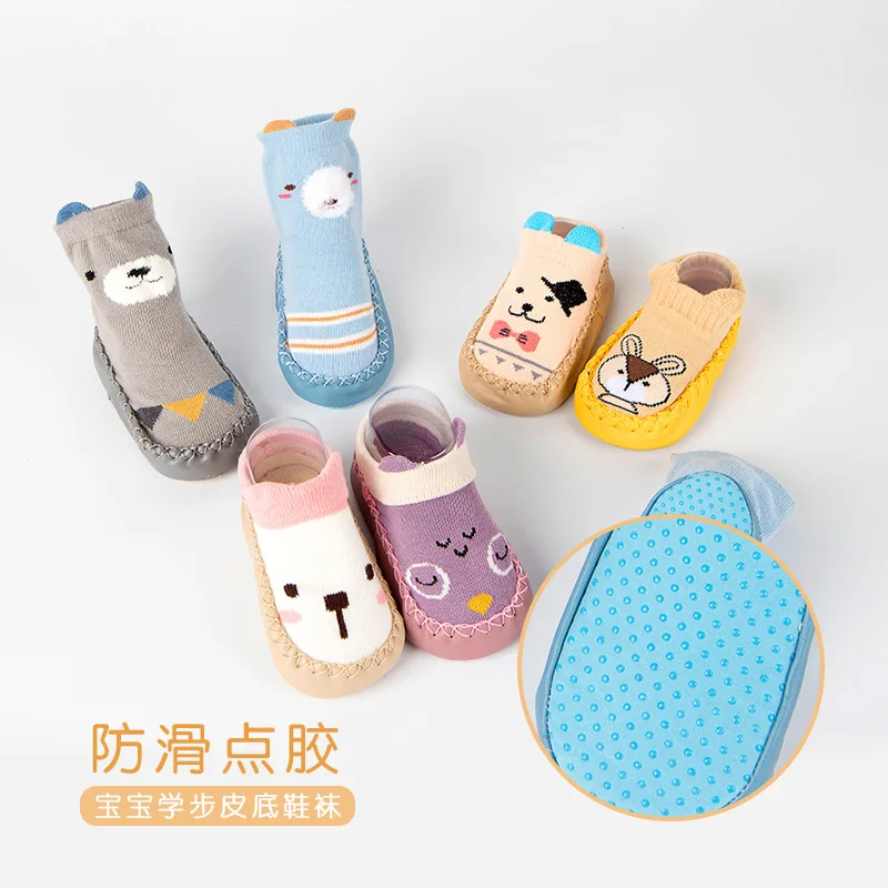 

Spring And Summer Ankle Sock Cotton Learner Leather Sole New Style 0-1-3-Year-Old Infant Tube BABY'S Socks Mainland China Anti-s