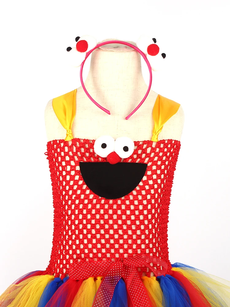 Girls Sesame Street Red Elmo Tutu Dress with Headband