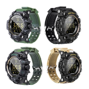 

Multifunctional Remote Control Camera Pedometer EX16S Smart Sports Watch Bluetooth 4.0 IP67 Waterproof Wristwatch for Men