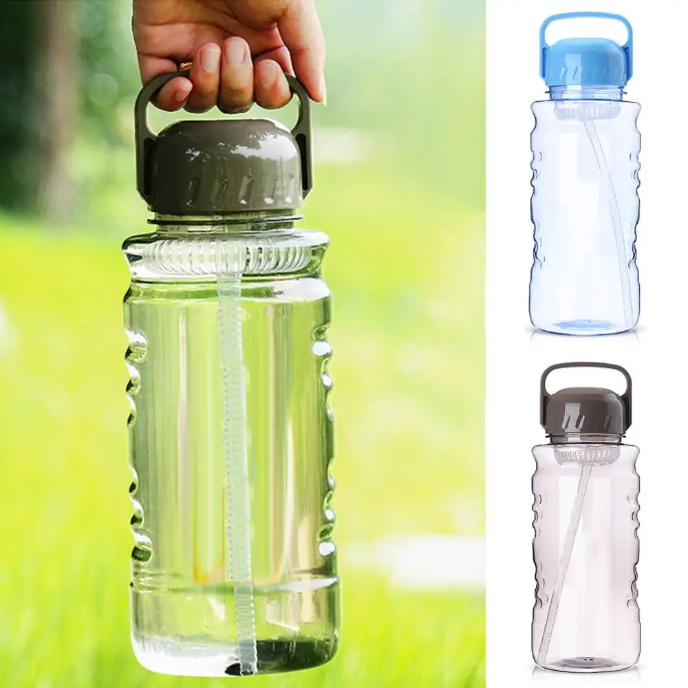 Portable Water Bottle With Straw Gym Drink BPA-Free Sport High-Capacity 1500/2000ML Kettle For Hiking Travel Cycling | Дом и сад