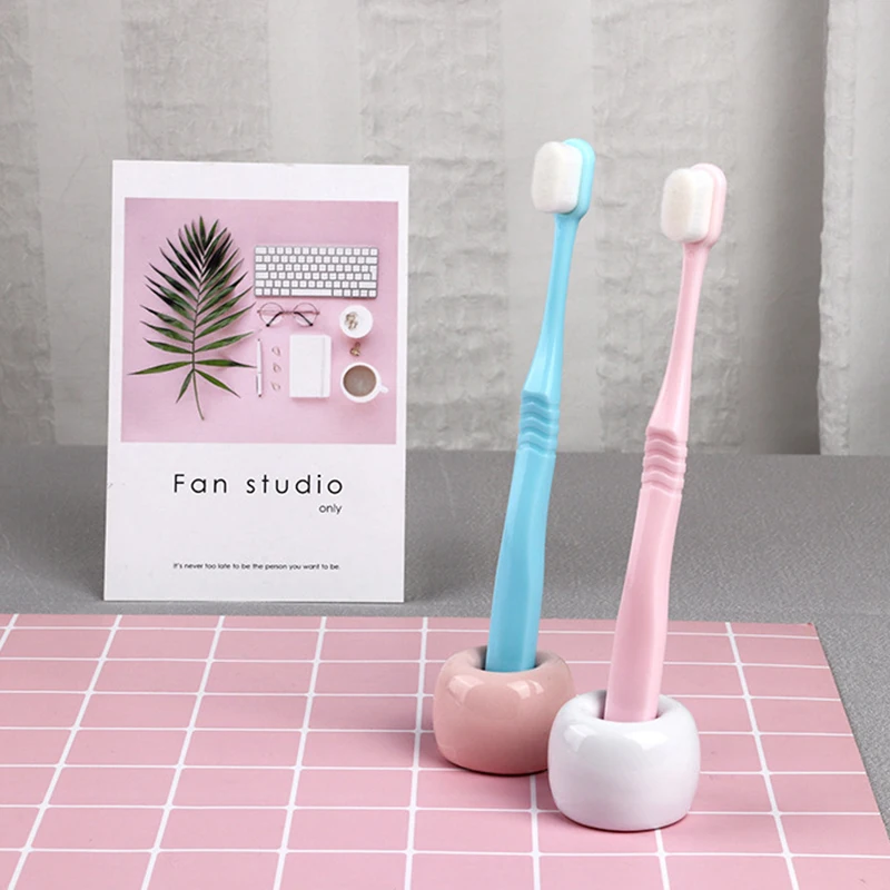 

Ultra-fine Toothbrush Soft Micro-Nano Manual Toothbrushes Slim Small Head Toothbrush with 20000 Bristles for Fragile Gums Adult