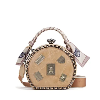 

2019 new female bag Korean version of the fashion one-shoulder portable crossbody small round bag