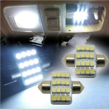 

2 pcs 16 SMD LED 3528 31mm Car Warm White Interior Dome Festoon Bulb Light Lamp DC 12V Reading Lights Bulb Lamp