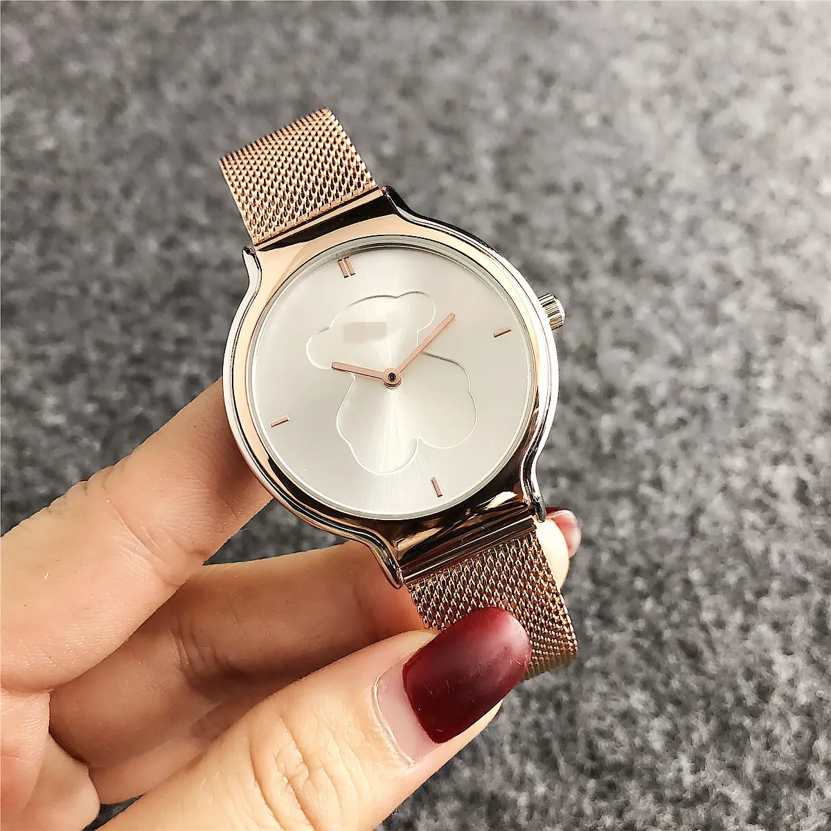 

VOHE Women Watches Top Brand Luxury Ladies Mesh Belt Watch Stainless Steel Waterproof Clock Quartz Watch Reloj Mujer