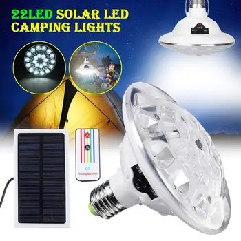 

22LED Outdoor Solar Lamp Hooking Camp Garden Path Lighting with Remote Control Solar Panel Lamp