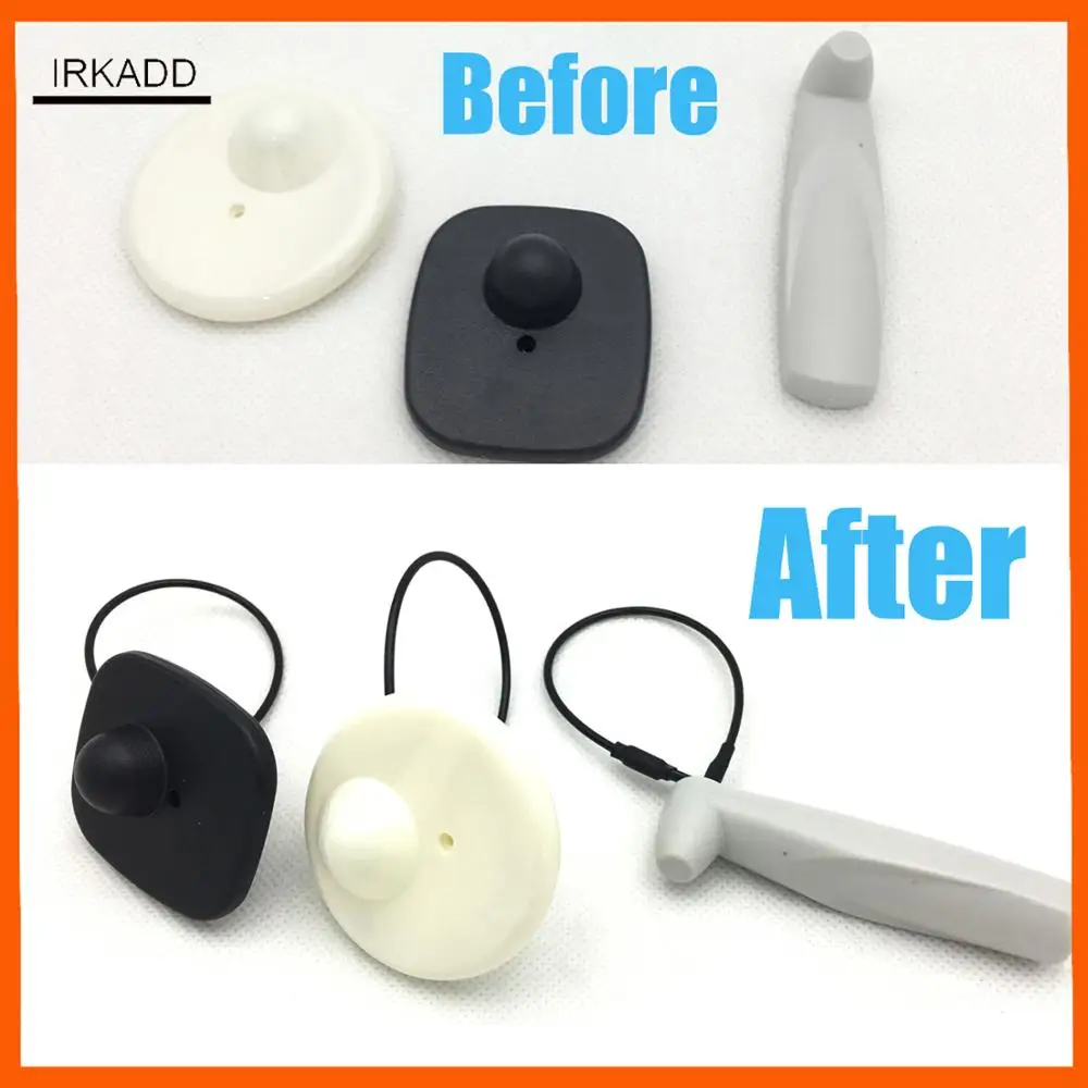 

100 piece cloth security tag lanyard 17cm steel lanyard for shoes,bag security system shoplifting prevention system