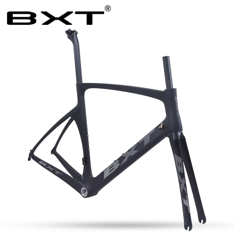 

BXT New Carbon Road Frame Di2/Mechanical road bicycle frameset 700C*23/25C cyclocross racing bicycle frame whit 100*9mm fork