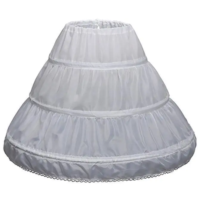 

Children Petticoats Wedding Bride Accessories Half Slip Little Girls Crinoline White Long Flower Formal Dress Underskirt