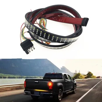 

Car Additional Stop Light Indicator Lamp Streamer Strip Flowing Signal Lamp 12v Auto Trunk Tail Brake Running Lamp 60 Inches