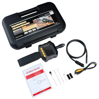 

Borescope Inspection Camera with Lcd Monitor Screen and Video Recording, Ip67 Waterproof Flexible Car Endoscope, 4 Brightness Le