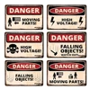 IBOOWU Danger DUST HAZARD Vintage Poster Retro Metal Tin Signs Wall Decor HIGH VOLTAGE Beware Warning Plaques ► Photo 1/6