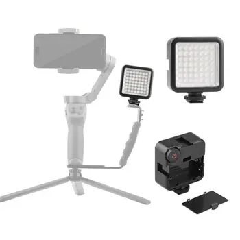 

49 Bead Dimmable LED Lamp Square Fill Light L-shaped Handheld Bracket Folding Tripod for DJI Os-mo Mobile3/2 Camera