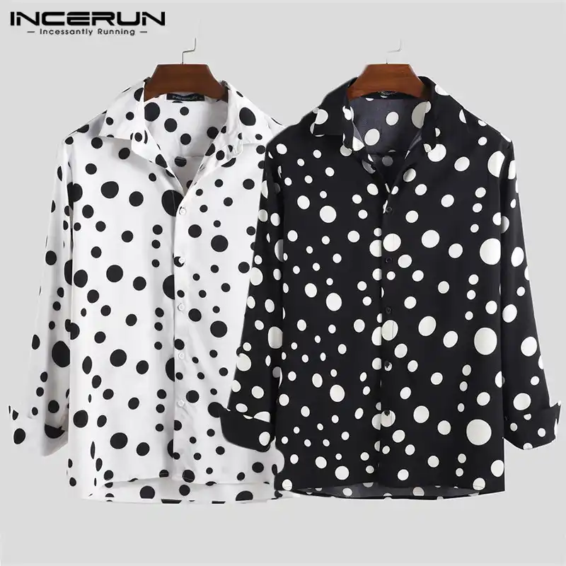 camisa hombre lunares grandes