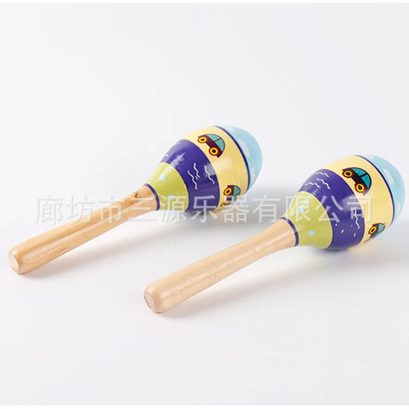 Orff деревянный цвет maracas обучение слуховой песок молоток упражнения ручной музыкальный инструмент игрушка