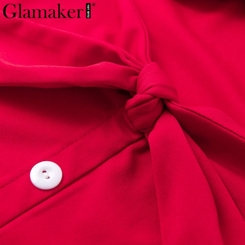 Glamaker, сексуальное женское платье без бретелек, с вырезом, с красным бантом, с разрезом, миди, вечерние, облегающее платье, элегантное, черное, для клуба, на пуговицах, короткое платье
