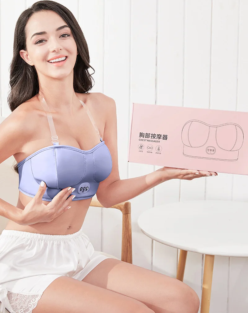 Breast Lift Massager Bra Vibration Enlargement Chest Enhancer Heating  Stimulator