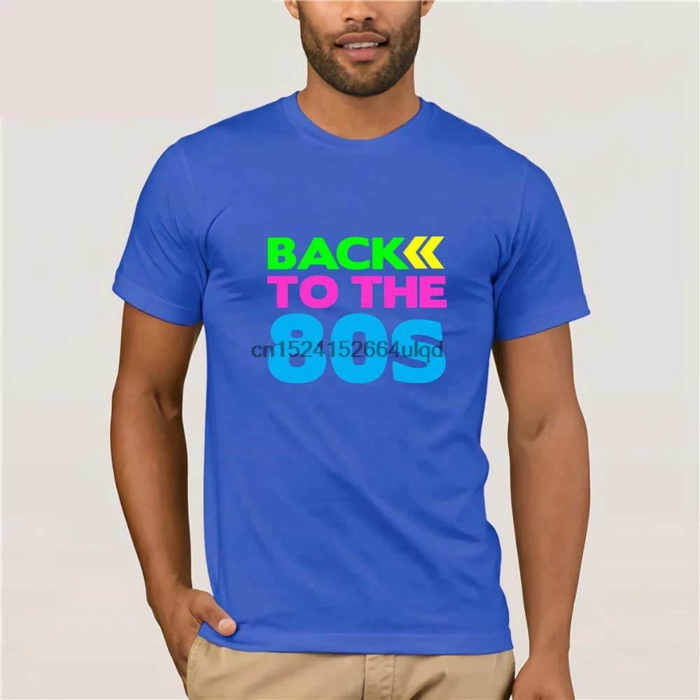 BACK TO THE 80s Mens T-Shirt S-3XL Black 80 Fancy Dress Costume Outfit Neon New T Shirts Funny Tops Tee free shipping |