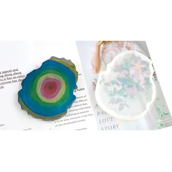 

DIY Crystal Epoxy Mould Irregular Coaster Cup Pad Mold Handmade Resin Molds L4ME