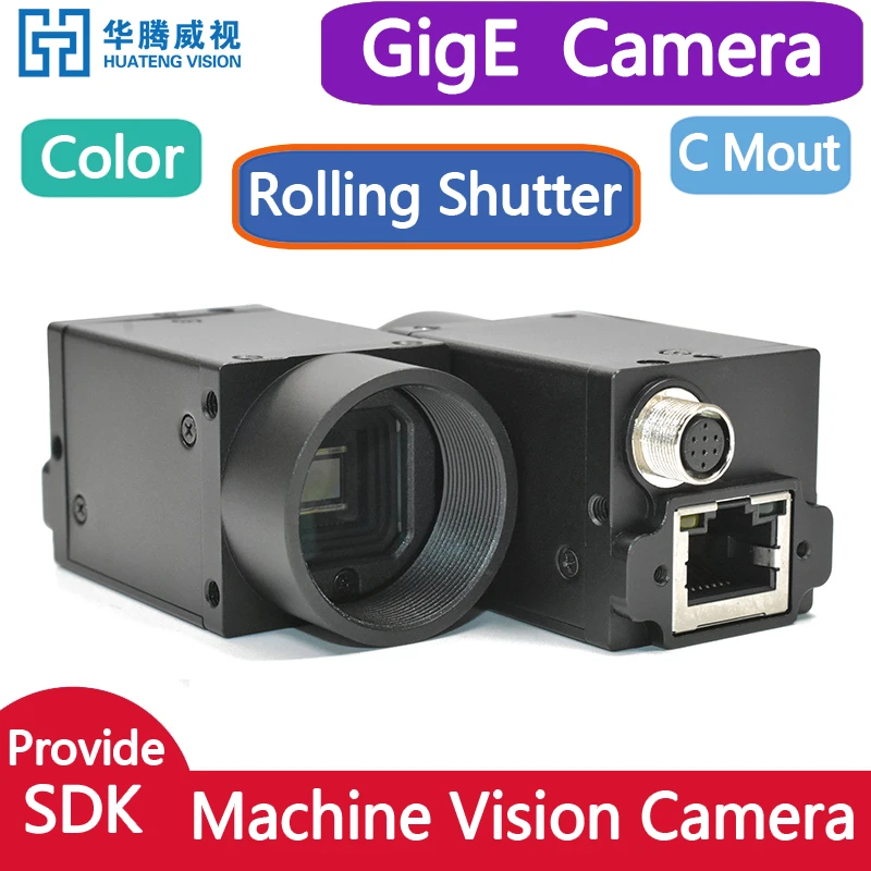 Caméra Industrielle Avec Vision Gigabit Ethernet, Obturateur Roulant En  Couleur, Bouche C, Sdk, Windows Linux, Démo Python - Microscopes -  AliExpress