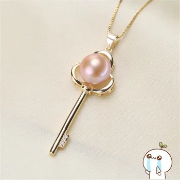 

Plating 925 Sterling Silver DIY Accessories Pearl Pendant Empty Tray Base setting Jewelry Accessories Wholesale