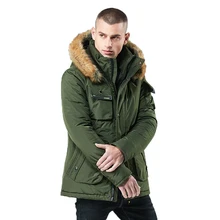 Новая зимняя мужская куртка с капюшоном, мужская куртка, высокое качество, толстая, модная, трендовая, мужская куртка, хлопок, длинная, Зимняя парка