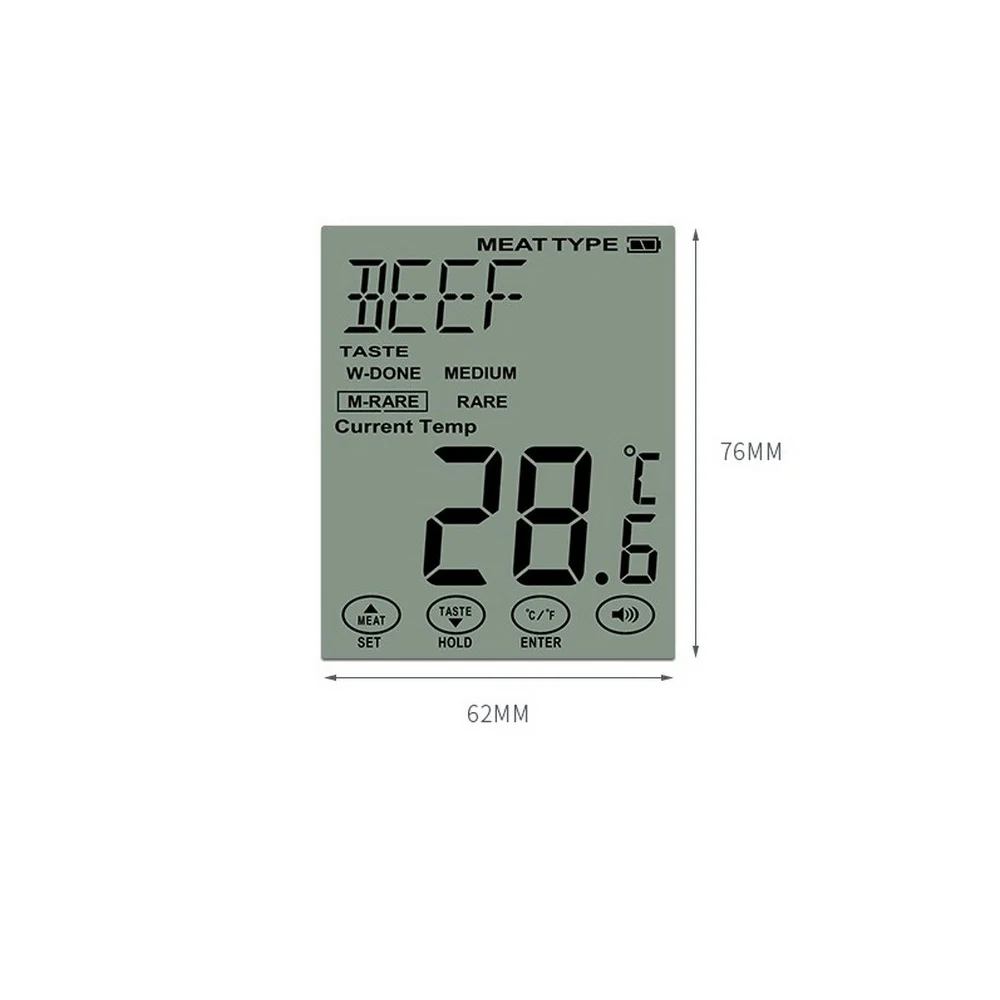 CH-210 Триколор подсветка сигнализации барбекю Термометр Зонд Тип сенсорный экран электронная Пищевая печь гриль приготовление пищи датчик температуры