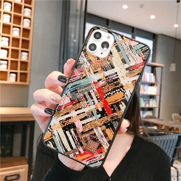 D45 Шикарный мраморный Золотой фольгированный чехол для телефона s для iPhone 11 Pro Max XS XR X 8 7 Plus 6 6s чехол Блестящий Мягкий силиконовый чехол для iPhone XS Max - Цвет: D45