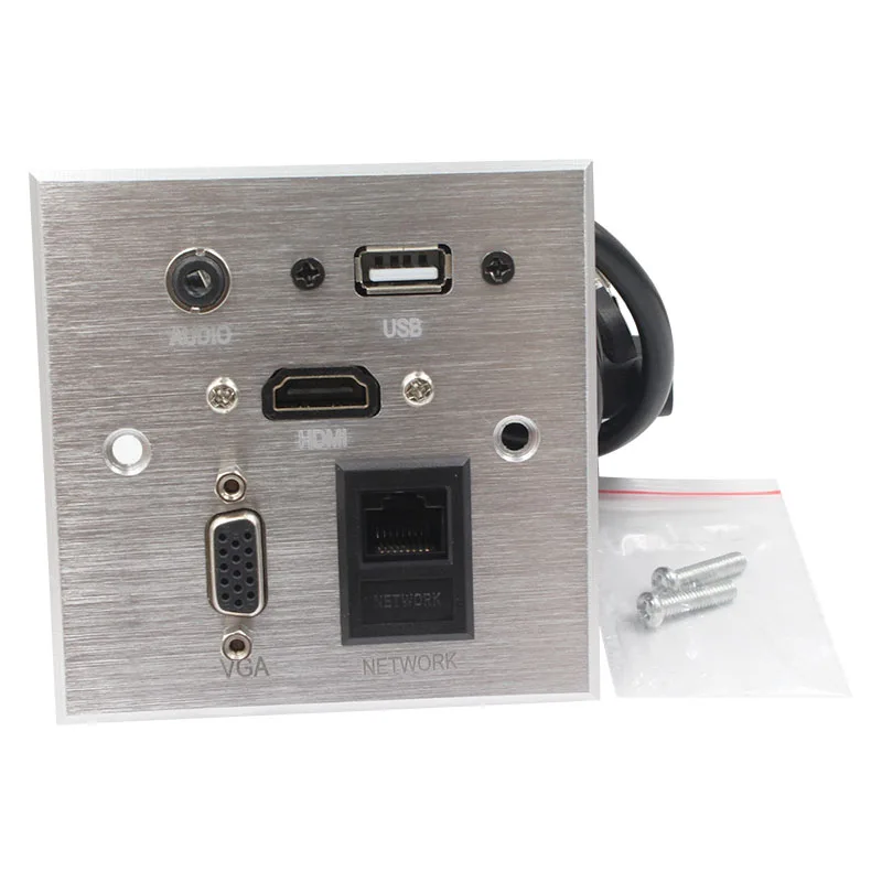 Настенная розетка/HD HDMI/VGA USB сеть RJ45 аудиосвязь видеосвязь панель/мультимедиа