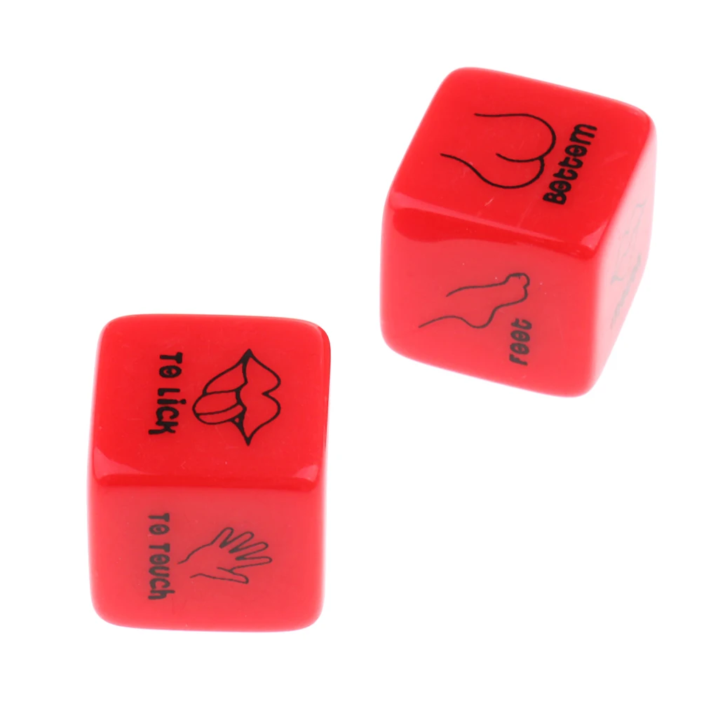 2pcs D6 Glow in Dark Couples Foreplay Game Dices for Him or Her Spicy Gift