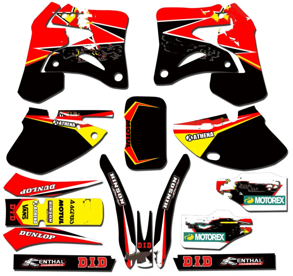 Персонализированные наклейки для мотокросса графические фоны наборы Decos Honda CRM250AR