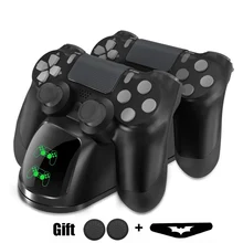 Controle para joypad ps4 com carregador usb, doca de carregamento rápido com dupla entrada para playstation 4 ps4 slim/ps4 pro pro pro